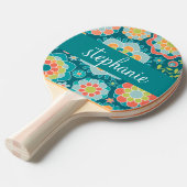 Individuelle Name der Sommerblumenmuster Tischtennis Schläger (Vorderseite)