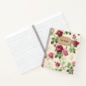 individuelle Name der Vintagen viktorianischen Ros Notizblock (Innenseite)