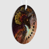 Individuelle Name des FeuerSpitter-Drachen Ornament (Vorderseite)