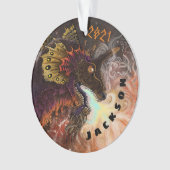 Individuelle Name des FeuerSpitter-Drachen Ornament (Vorderseite)
