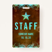 Individuelle Name des für Konzerte Abzeichen Ausweis (Vorderseite)