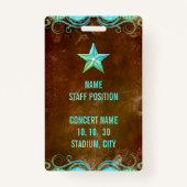 Individuelle Name des für Konzerte Abzeichen Ausweis (Rückseite)