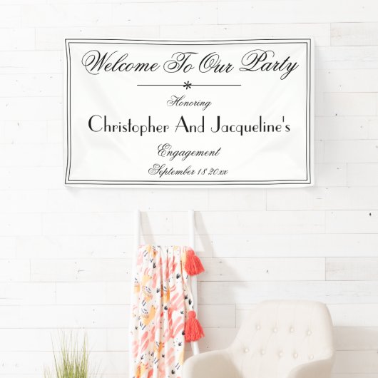 Individuelle Name des klassischen Chic-Engagements Banner (Insitu)