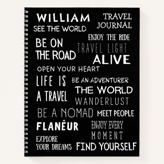 Individuelle Name des Kostenvoranschlags für Reise Notizblock (Vorderseite)