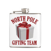 Individuelle Name des North Pole Gifting Team Flachmann (Vorderseite)