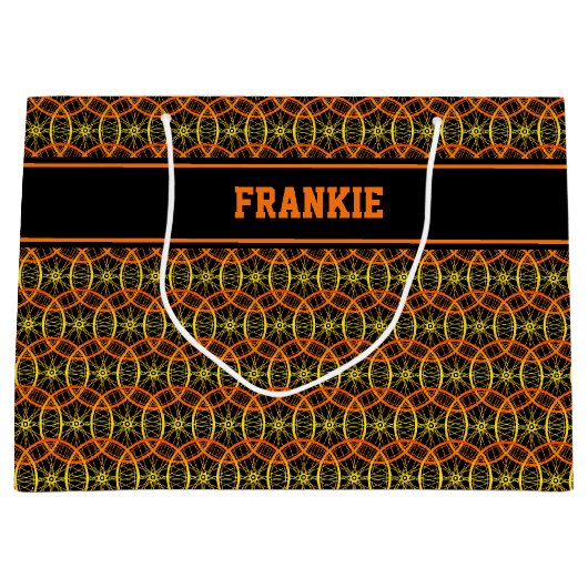 Individuelle Name des Radmusters Große Geschenktüte (Vorderseite)