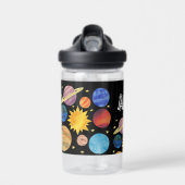 Individuelle Name des Sonnensystems Trinkflasche (Vorne)