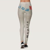 Individuelle Name Desert Sand Leggings (Rückseite)