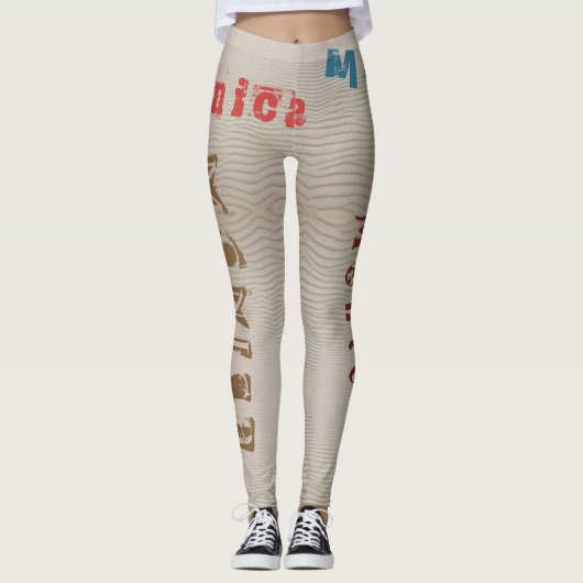 Individuelle Name Desert Sand Leggings (Vorderseite)