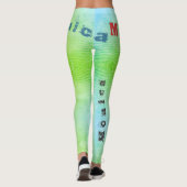 Individuelle Name Desert Sand Workout Leggings (Rückseite)