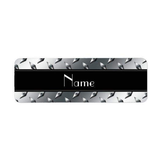Individuelle Name Diamantblech Stahl schwarzer Str (Vorne)