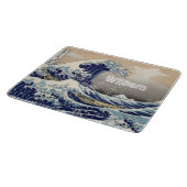 Individuelle Name die große Wellenseefahrt blau Schneidebrett (Ecke)