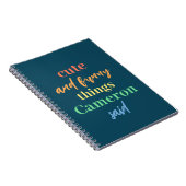 Individuelle Name Dinge, die mein Kind sagte Noteb Notizblock (Rechte Seite)
