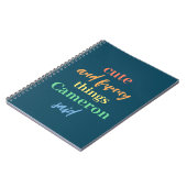 Individuelle Name Dinge, die mein Kind sagte Noteb Notizblock (Linke Seite)