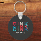 Individuelle Name Dink Personalisiert Pickleball G Schlüsselanhänger (Rückseite)