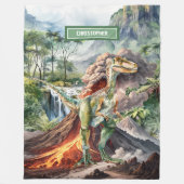 Individuelle Name Dinosaur Blanket für Kinder Gebu Fleecedecke (Vorderseite)