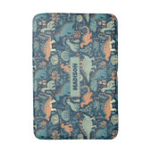 Individuelle Name Dinosaur Pattern Badematte (Vorderseite Vertikal)