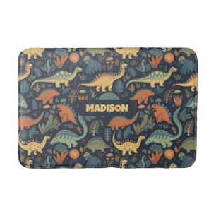 Individuelle Name Dinosaur Pattern Badematte