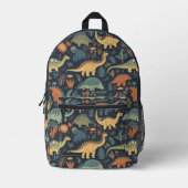 Individuelle Name Dinosaur Pattern Bedruckter Rucksack (Vorderseite)