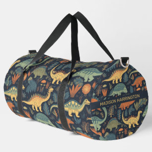 Individuelle Name Dinosaur Pattern Duffle Bag