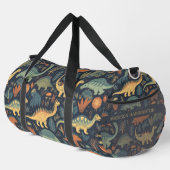 Individuelle Name Dinosaur Pattern Duffle Bag (Rechte Ecke)