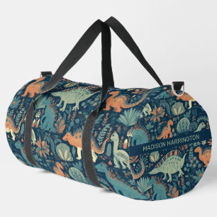 Individuelle Name Dinosaur Pattern Duffle Bag