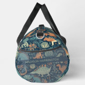 Individuelle Name Dinosaur Pattern Duffle Bag (Rechts)