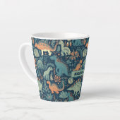 Individuelle Name Dinosaur Pattern Milchtasse (Linke Ecke)