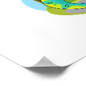 Individuelle Name Dinosaurier Zimmerdekor Kids Wal Poster (Ecke)