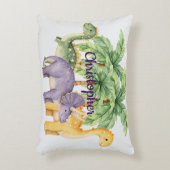 Individuelle Name Dinosaurs Palme Trees Dekokissen (Vorderseite(Vertikal))