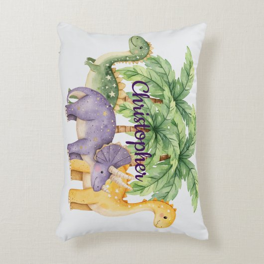 Individuelle Name Dinosaurs Palme Trees Dekokissen (Vorderseite(Vertikal))