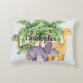 Individuelle Name Dinosaurs Palme Trees Dekokissen (Rückseite)