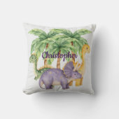 Individuelle Name Dinosaurs Palme Trees Kissen (Vorderseite)