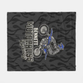 Individuelle Name Dirt Bike Rider Fleecedecke (Vorderseite (Horizontal))