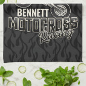 Individuelle Name Dirt Bike Rider Geschirrtuch (Gefaltet)