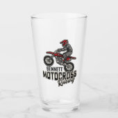 Individuelle Name Dirt Bike Rider Glas (Vorderseite)