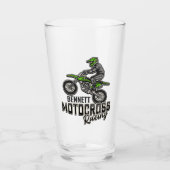 Individuelle Name Dirt Bike Rider Motocross Racing Glas (Vorderseite)