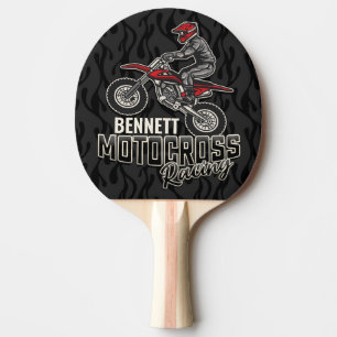 Individuelle Name Dirt Bike Rider Motocross Racing Tischtennis Schläger