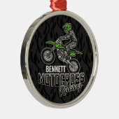 Individuelle Name Dirt Bike Rider Ornament Aus Metall (Rechts)