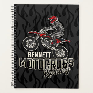 Individuelle Name Dirt Bike Rider Planer