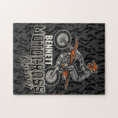 Individuelle Name Dirt Bike Rider Puzzle (Horizontal)