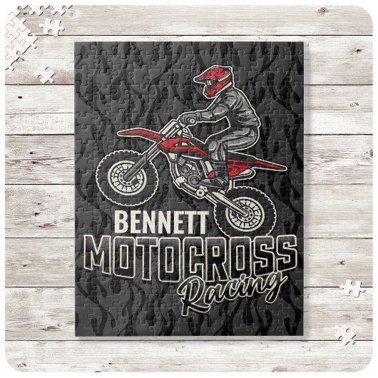 Individuelle Name Dirt Bike Rider Puzzle