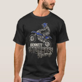 Individuelle Name Dirt Bike Rider T-Shirt (Vorderseite)