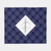 Individuelle Name Ditsy Winter Snow Angels Snowmen Fleecedecke (Vorderseite (Horizontal))