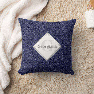 Individuelle Name Ditsy Winter Snow Angels Snowmen Kissen