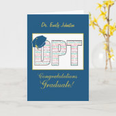 Individuelle Name Doctor Physical Therapy Abschlus Karte (Gelbe Blume)