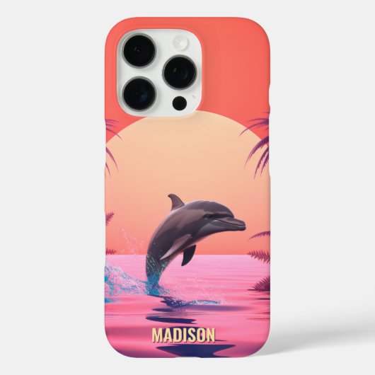 Individuelle Name Dolphin Case-Mate iPhone Hülle (Rückseite)