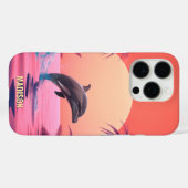Individuelle Name Dolphin Case-Mate iPhone Hülle (Rückseite (Horizontal))