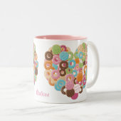 Individuelle Name Donut Lover Tasse (VorderseiteRechts)