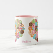 Individuelle Name Donut Lover Tasse (Mittel)